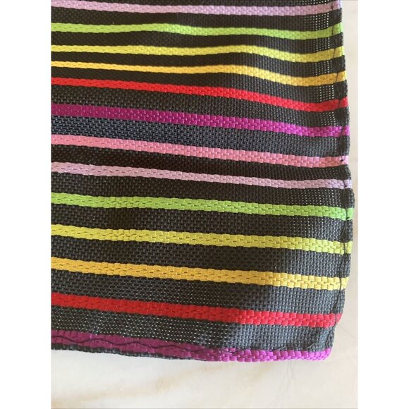 Multicolor Striped Woven Colorful Pocket Square 12x12 Inches - Picture 2 of 4